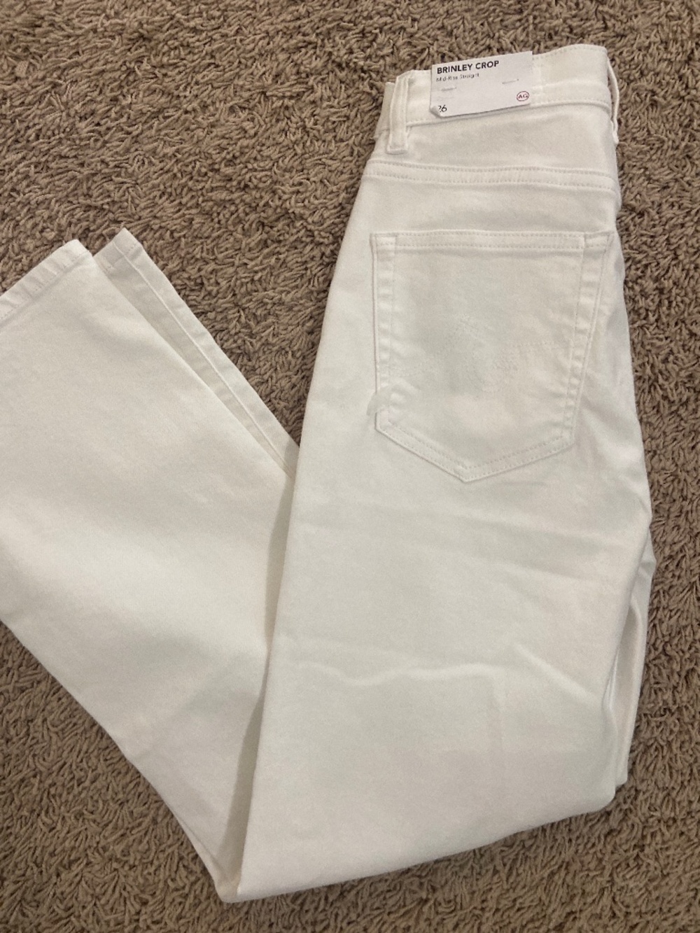 NWT AG Brinkley Crop jeans denim white 26